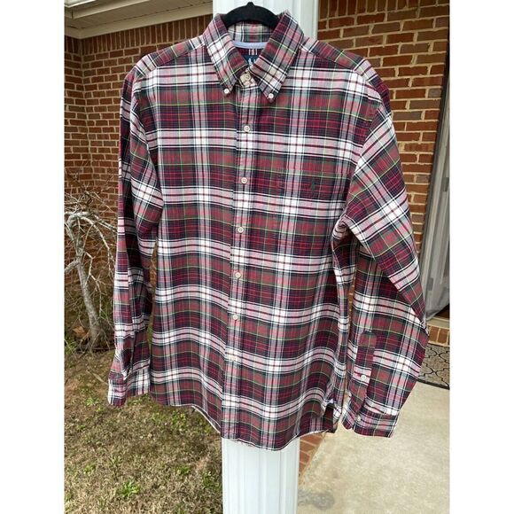 Ralph Lauren Button-Up Shirt Men's M Multicolor Plaid Logo Cotton Long Sleeves - Picture 1 of 5